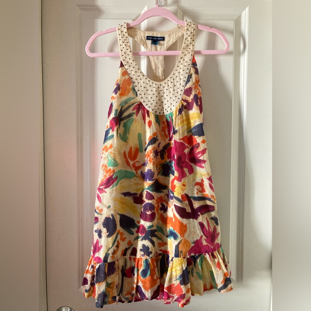 NWOT French Connection Women’s Beaded Multicolor Mini Dress